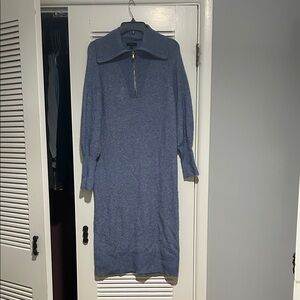 J. Crew Blue Turtleneck Sweater Dress